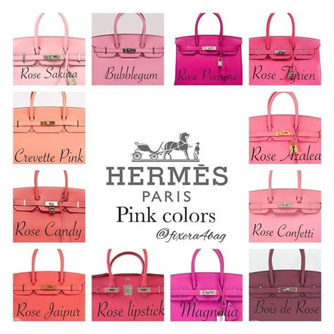 hermes purses color chart